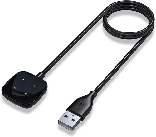 Cable de Carga Maledan Compatible con Cargador Fitbit Sense/Fitbit Versa 4, Estación de Soporte de Carga USB de Reemplazo Durable Accesorios para