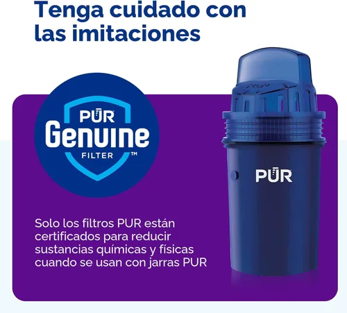Miniatura 5 de PUR Jarra con filtro de agua de 7 tazas, más limpia, agua de gran sabor, apta para lavavajillas, potente, filtración más rápida, diseño de tapa
