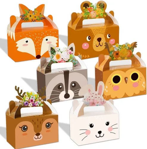Miniatura 13 de 24 paquetes de cajas de regalo para fiesta de animales de granja, temática de granja, cajas de dulces para cumpleaños, bolsas de regalo de Navidad