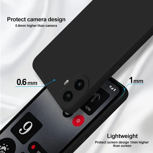 Miniatura 3 de GiiYoon - Carcasa de silicona compatible con Nothing CMF Phone 1, funda protectora de cuerpo completo de tacto sedoso y suave con protección