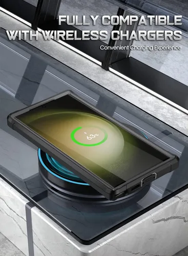 Miniatura 3 de Poetic Guardian - Funda compatible con Galaxy S23 Ultra 5G de 6.8 pulgadas, protector de pantalla integrado que funciona con identificación