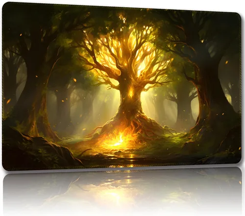 Miniatura 9 de Tapete de juego para MTG, con bolsas de almacenamiento gratis, tapete de juego de 24 x 14 pulgadas, TCG y alfombrillas de juego de mesa para Gato