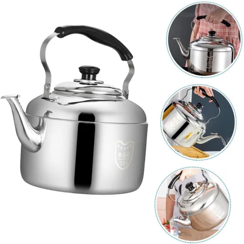 Miniatura 8 de Luxshiny Hervidor de té silbante de acero inoxidable, caldera de agua de 6 L, tetera de gran capacidad con mango antiquemaduras para el hogar