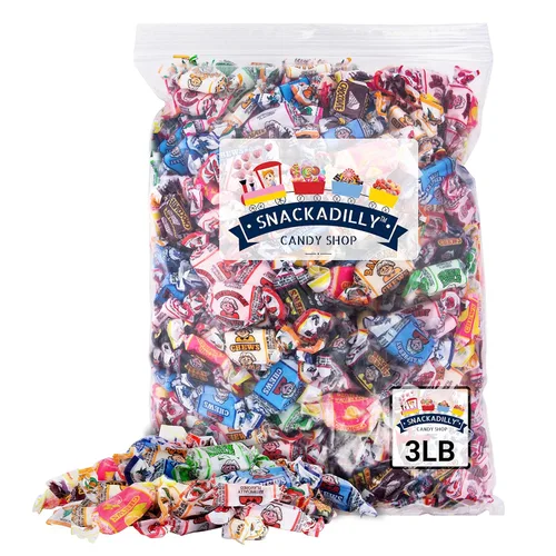 Masticables de Frutas a Granel TAMAÑO DE VALOR 3 Libras Bolsa "480 Masticables" - ¡Todos los 15 Sabores Incluyendo Ácidos! - Frambuesa Azul,