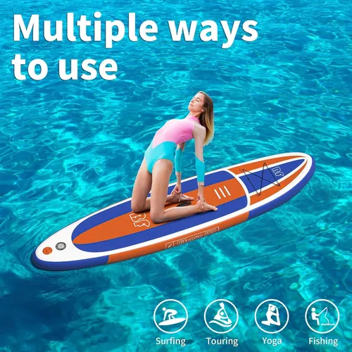 Miniatura 7 de Bifanuo Tabla de Paddle Inflable con Accesorios SUP y Mochila. Tablas de Paddle para Adultos. Cubierta Antideslizante, Postura Ancha, Aleta