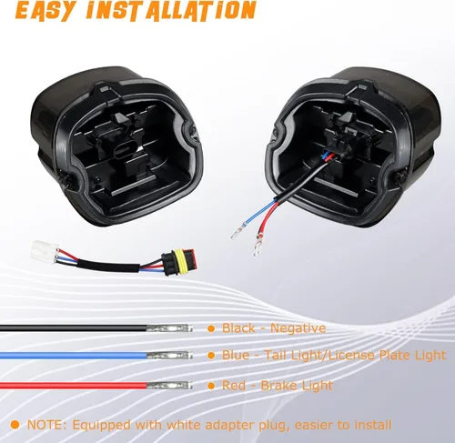 Miniatura 5 de NTHREEAUTO Luz trasera LED ahumada, luces traseras de motocicleta, conducción de freno, compatible con Harley Dyna Road King Electra Glide Street