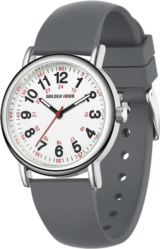 Miniatura 18 de GOLDEN HOUR - Reloj de enfermera impermeable para profesionales médicos, estudiantes, mujeres y hombres, esfera luminosa de fácil lectura, 24 horas
