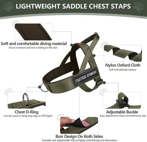 Miniatura 2 de Arnés para perro, chaleco ajustable mejorado a prueba de escapes, para caminar al aire libre, chaqueta suave y transpirable con tiras reflectantes