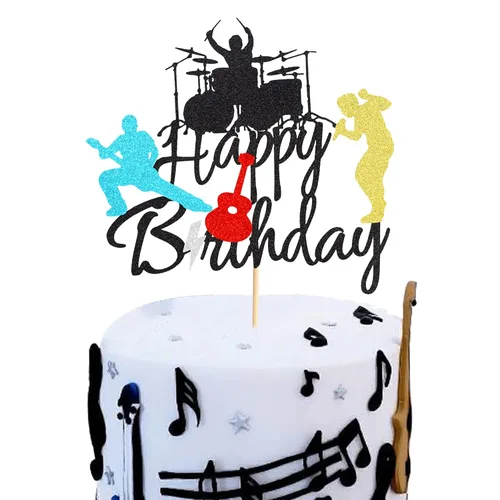 Miniatura 7 de One Rocks - Decoración para pastel de 1º/primer cumpleaños, decoración de pastel Rock N' Roll Age, decoración de cumpleaños Rock N Roll, decoración