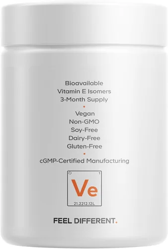 Miniatura 9 de Codeage Suplemento liposomal de vitamina E – Todos los tocoferoles de vitamina E – Suministro de 3 meses – alfa-tocoferoles, beta, gamma y delta