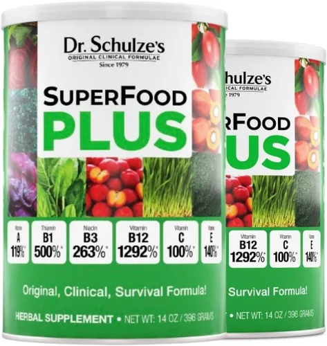 Miniatura 9 de Dr. Schulze's SuperFood Plus Concentrado de vitaminas y minerales a base de hierbas Nutrición diaria Sin gluten y sin OMG Vegano 14 onzas