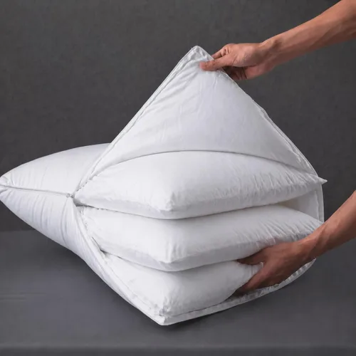 Miniatura 14 de Three Geese Almohada de plumas de ganso de capa ajustable, almohada de cama ensamblable, funda 100% algodón orgánico suave, buena para dormir boca