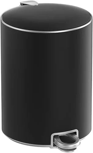 Trash Bin 3.17Gallon Stainless Steel Pedal Trash Can Creative Household Round Trash Cans with Lid Living Room Bedroom Office Large Capacity Toilet