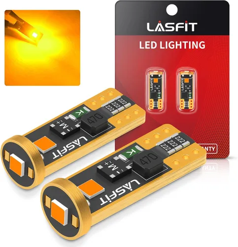 LASFIT Bombilla LED Canbus 194 168 T10 2825 W5W, libre de errores, sin polaridad, 400 lúmenes, extremadamente brillante para puertas laterales de