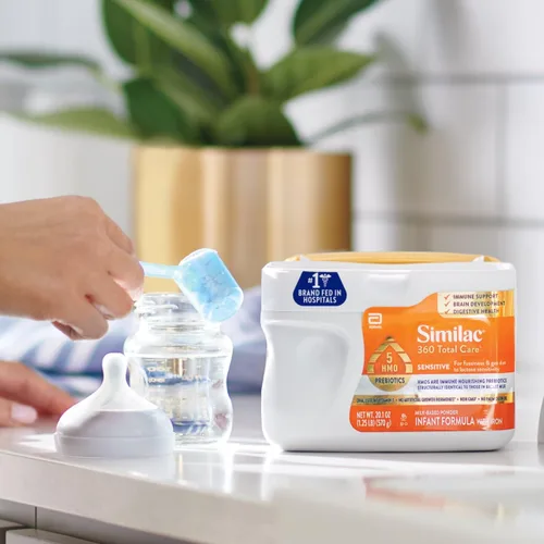 Miniatura 12 de Similac 360 Total Care - Fórmula infantil sensible para irritabilidad y gases debido a la sensibilidad a la lactosa, contiene 5 prebióticos HMO