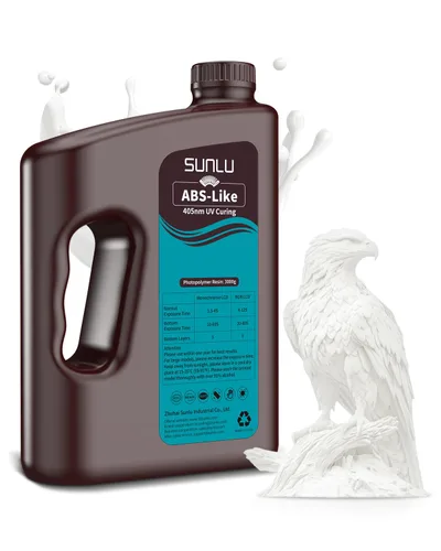 Miniatura 39 de SUNLU 1000G de resina tipo ABS para impresora 3D, fotopolímero de curado UV de 405 nm de rápido secado para impresoras 3D LCD/DLP/SLA de 2K 4K 6K