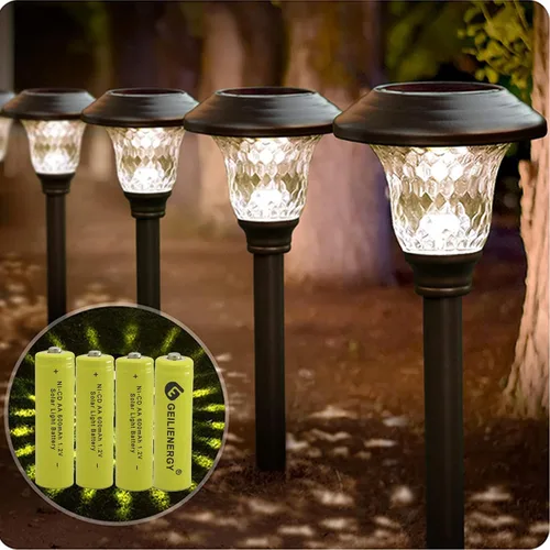 Miniatura 5 de Baterías de luz solar AA Ni-Cd AA 600mAh 1.2V baterías recargables AA baterías recargables para luces solares lámpara solar (paquete de 12)