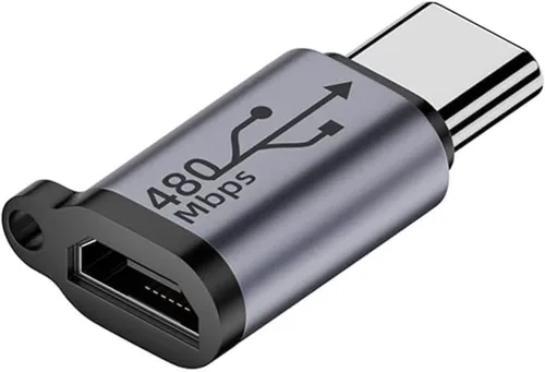 BWESOO Extensor micro USB/iluminación a USB C, adaptador USB tipo C mini USB de aleación de aluminio USB 3.0 USB-C OTG convertidor de transferencia