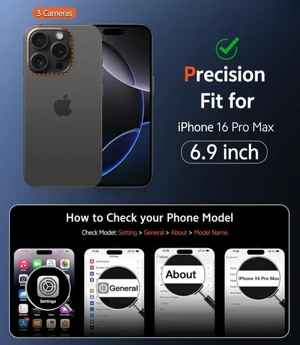 Miniatura 1500 de FNTCASE Funda para iPhone 13 Pro-Max: Fundas magnéticas transparentes compatibles con Magsafe Slim anti amarillamiento protección contra caídas