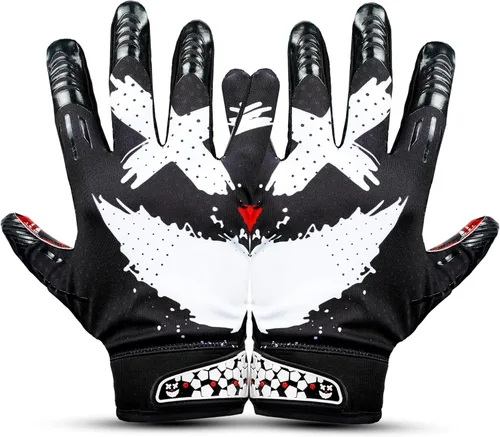 Guantes de fútbol juvenil – Guantes de receptor ancho Elite Trendy para jóvenes y adultos – Guantes de fútbol para niños con agarre extra adhesivo