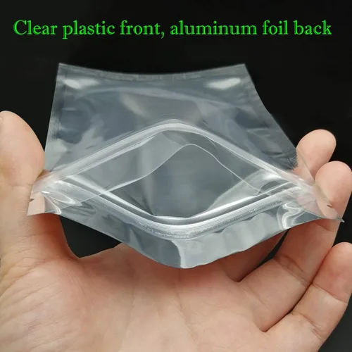 Miniatura 6 de Paquete de 100 bolsas de Mylar resellables, bolsas planas de 4 x 6 pulgadas con cierre de cremallera, bolsa de embalaje de almacenamiento