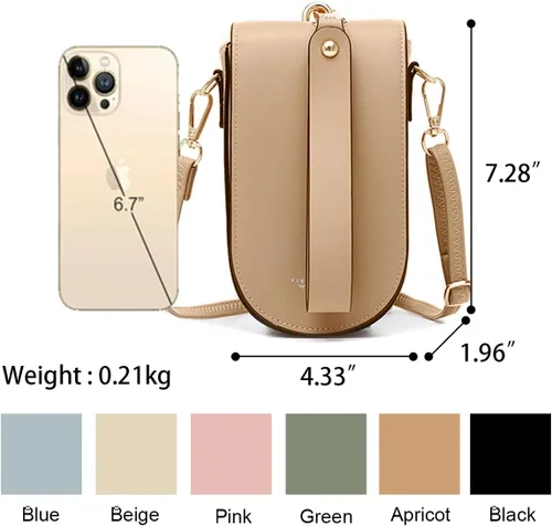 Miniatura 4 de Sunwel Fashion Trendy Cell Phone Bag 5 Card Slots Mini Crossbody Bag Phone Purse Detachable Wristlet for Women Girls