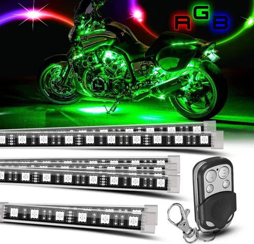 Miniatura 10 de SUNPIE Kit de luces para motocicleta de 16 piezas RGB LED con luz de freno para Harley Honda Kawasaki Suzuki Indian, iluminación de acento