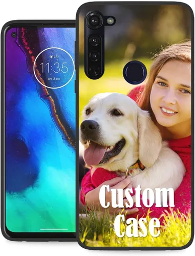 Funda personalizada para Motorola Moto G Stylus 2020 con nombre de foto, texto y foto, GStylus personalizado -20 funda suave y fina (negro) de 6.4