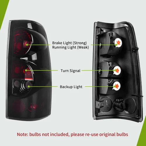 Miniatura 5 de DWVO Combo de faros y luces traseras compatible con Chevy Silverado 1500 2500/03-06 Silverado 1500 HD 2500 HD 2500 HD 3500/07 Chevy Silverado
