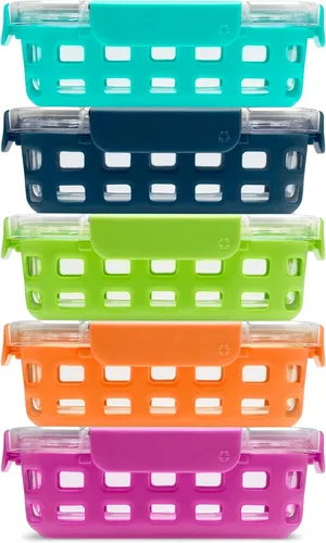 Miniatura 10 de Ello Duraglass - Juego de 10 piezas para preparación de comidas de 3.4 tazas, juego de 5 paquetes - Envase de vidrio para almacenamiento de Melon