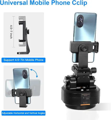 Miniatura 6 de Soonpho M6 Cabezal de Trípode Panorámico Giratorio Motorizado con Seguimiento Automático de Rostro, Cabezal de Inclinación Panorámica