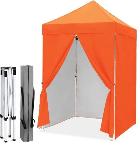 Miniatura 17 de EAGLE PEAK Toldo instantáneo de 5 x 5 con paneles de pared de 4 lados, pequeña tienda de campaña portátil desplegable con bolsa de transporte