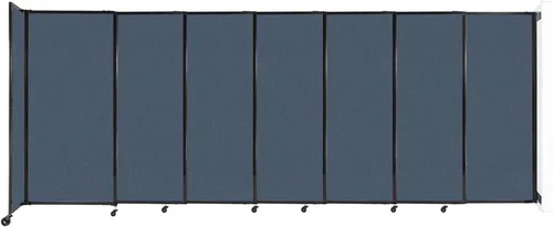 Miniatura 75 de Divisor de habitación de pared recta deslizante montado en la pared Anchos ajustables Ruedas de bloqueo Separador de habitación Paneles