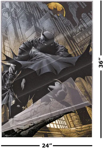 Miniatura 2 de Batman - Póster de DC Comics (El caballero oscuro agachado en gárgola) (tamaño: 24 x 36 pulgadas) (póster laminado)