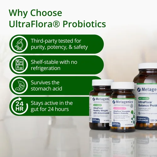 Miniatura 9 de Metagenics UltraFlora Probiótico para mujer – Suplemento estable para la salud vaginal, equilibrio de levadura y comodidad urinaria