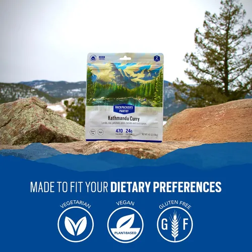 Miniatura 5 de Backpacker's Pantry Curry de Katmandú Comidas veganas para mochileros Alimentos liofilizados para acampar 0.78 oz de proteína 6
