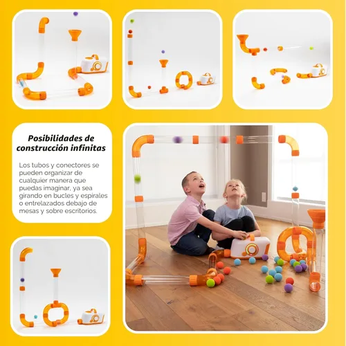 Miniatura 5 de Fat Brain Toys The Original Air Toobz, juguetes de construcción STEM impulsados por aire para niños y adolescentes, juguetes de construcción