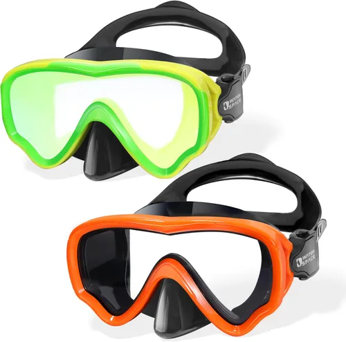 Miniatura 11 de Water Space Kids Swimming Goggles Swim Mask with Nose Cover for Kids Youth 3-15, Anti-Shattered Lens UV Protection No-leak Morado y verde