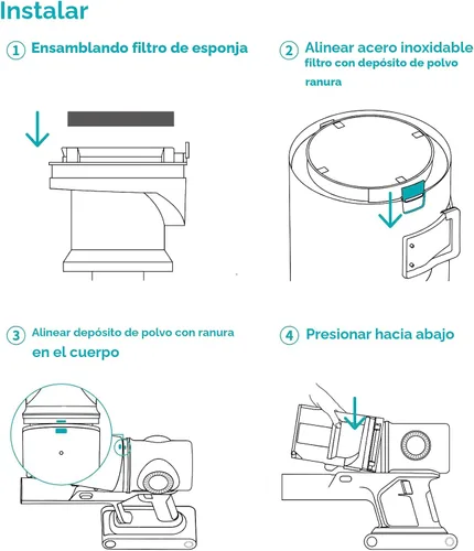 Miniatura 8 de Aspiradora inalámbrica, aspiradora de 80 minutos/50 kpa/600 W para el hogar, aspiradoras de pie con pantalla táctil, faros LED, antienredos