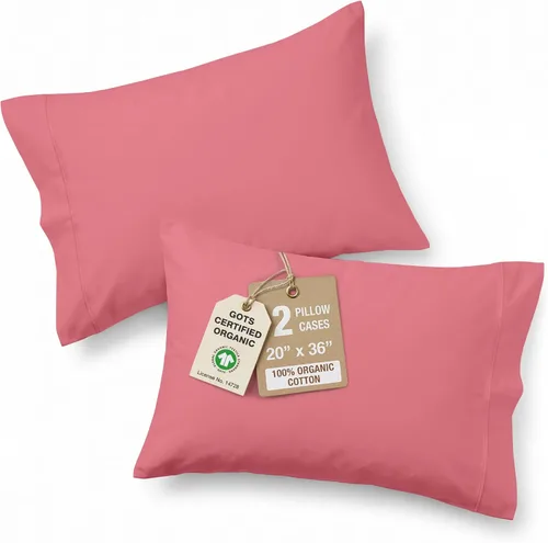 Miniatura 58 de Lane Linen - Juego de 2 fundas de almohada, 100% algodón orgánico puro, tamaño king, color amarillo claro/vainilla (20 x 36 pulgadas)