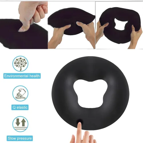 Miniatura 4 de OULIGET Almohada de masaje facial de silicona, SPA Beauty Face Relax Reposacabezas para el cuidado de la piel de salón, soporte de cabeza de viaje
