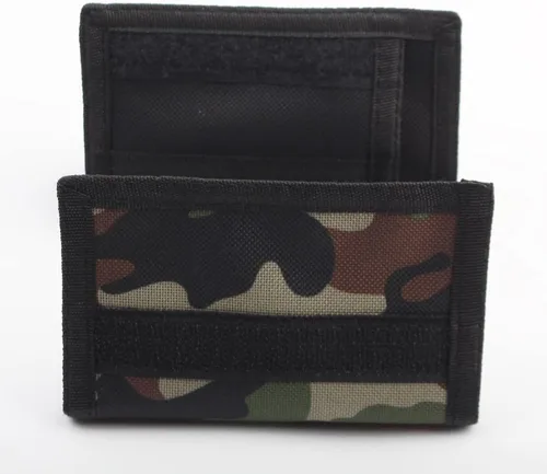 Miniatura 5 de NITORT Carteras deportivas de lona al aire libre para niños, bonita cartera con cremallera para niños, bolsillo frontal con adhesivo mágico