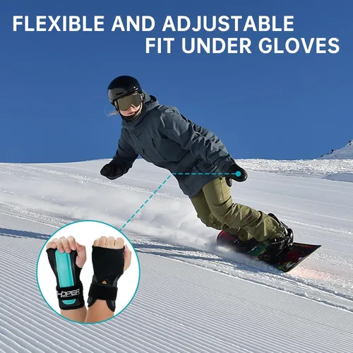 Miniatura 6 de Protector de muñeca para snowboard, esquí, patinaje, patinaje, muñequera deportiva (1 par)
