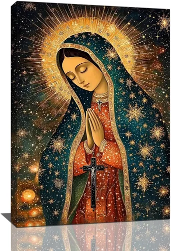Miniatura 28 de Arte de pared con los 10 mandamientos, lienzo de los diez mandamientos, decoración de pared, pintura enmarcada inspiradora cristiana, obra de arte