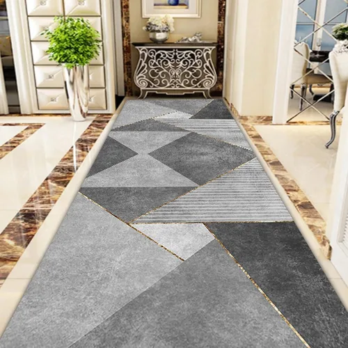 Miniatura 3 de Alfombras geométricas para pasillos, pasillos, tapetes gruesos para el hogar, entrada de hotel, alfombra larga – 3.3 ft/4.9 ft/8.2 ft/11.5 ft/14.8