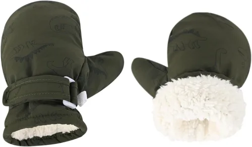Miniatura 34 de Manoplas con forro polar para bebés, niños y niñas, guantes de invierno para niños pequeños, paquete de 2 pares