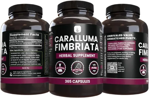 Miniatura 4 de PURE ORIGINAL INGREDIENTS Caralluma Fimbriata (365 cápsulas) sin magnesio o rellenos de arroz, siempre puro, verificado por laboratorio