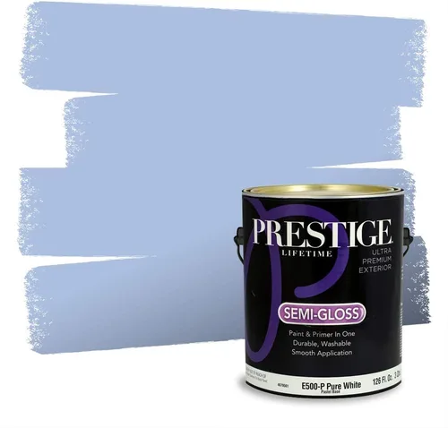 Miniatura 1053 de Pintura Exterior + imprimación PRESTIGE, todo-en-uno, 1 galón, acabado mate, color comparable al Valspar* Royal Gray* VS151-Gris real