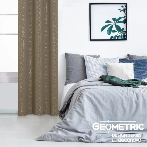 Miniatura 3 de Deconovo Cortinas opacas, aislamiento térmico y reducción de ruido, estampado de lámina de diamante – ojales en la parte superior, 2 paneles, Caqui