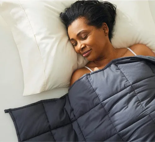 Miniatura 5 de Medline Manta con peso para adultos y funda de edredón con cuentas de vidrio de primera calidad, la manta mide 15 libras, 48 x 72 pulgadas
